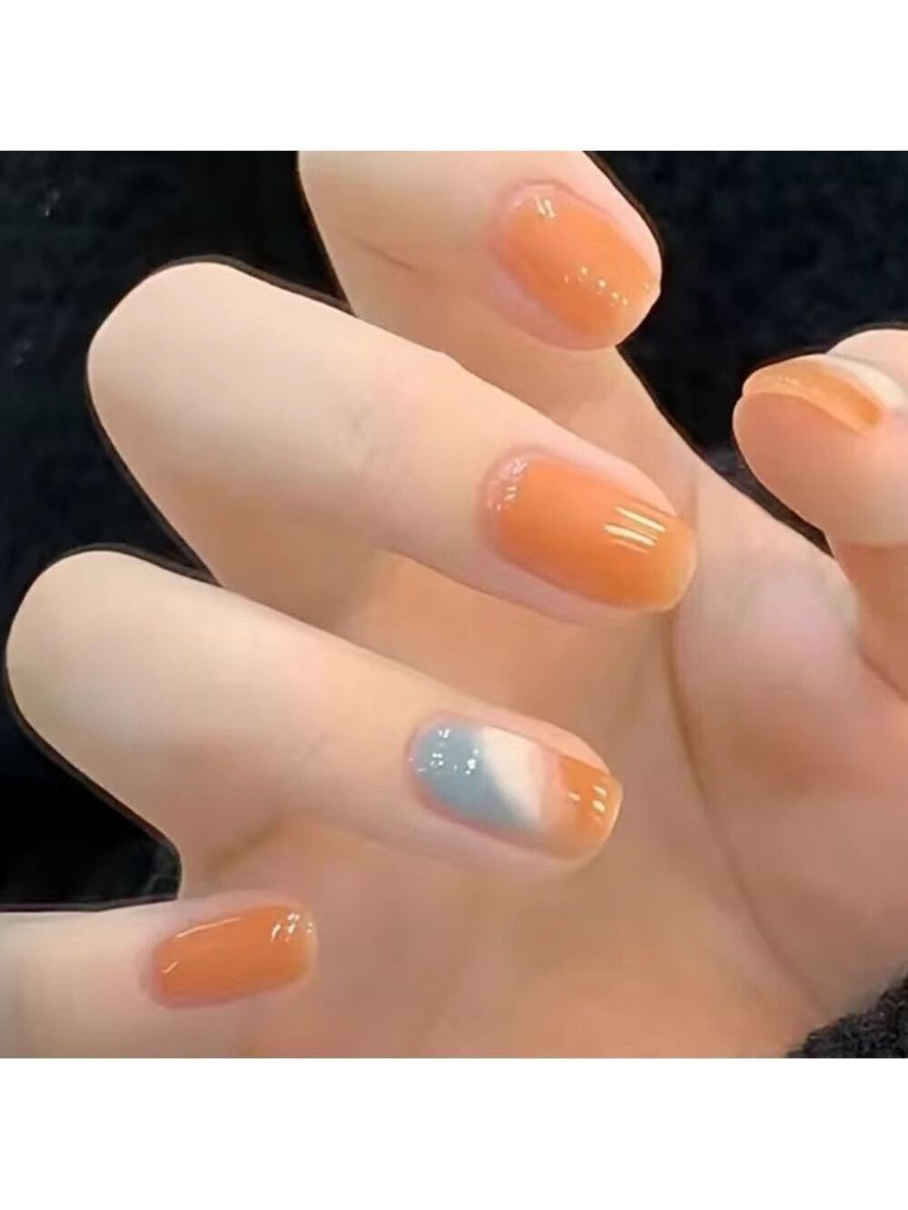 Creamsicle - Nail Junkie - full artificial nail set